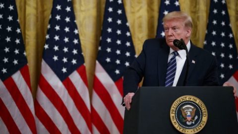 President Trump dismisses polls showing Biden ahead