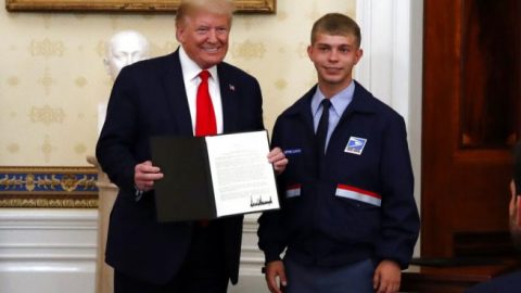 President Trump holds ceremony for everyday Americans