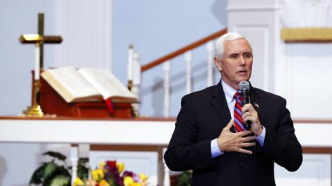 Vice President Mike Pence meets with religious leaders in Iowa