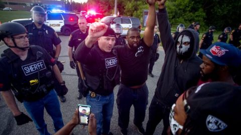 Mich. sheriffs join march with protesters