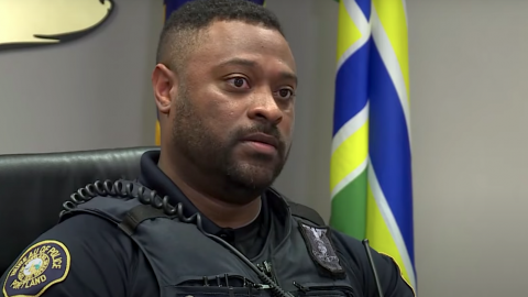 Black Officer Shocked At Racist Things BLM Protestors Scream At Him